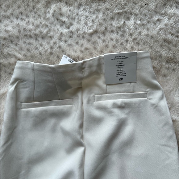 NWT H&M High Waist Slacks White size 2 - Picture 7 of 7